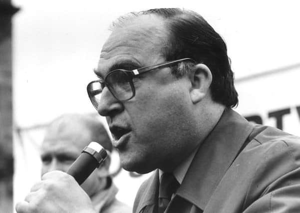 John Smith MP speaking at a STUC rally in 1986