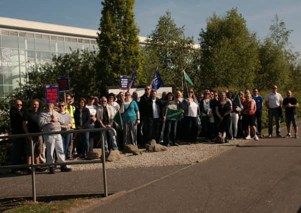Lecturers at New College Lanarkshire return to the picket line