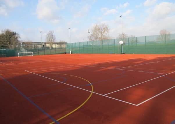The MUGA pitch will replace an existing red blaze model.