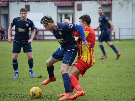 Connor Scullion scored twice in Cumbernauld's win (archive pic: HT Photography/@dibsy_)