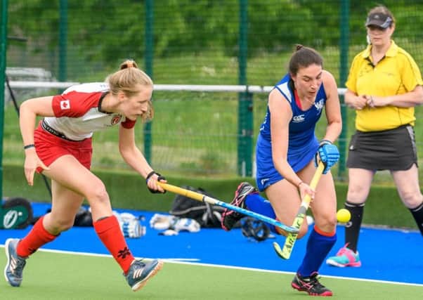 McKenzie Bell in action for Scotland (pic courtesy of Scottish Hockey/Duncan Gray)