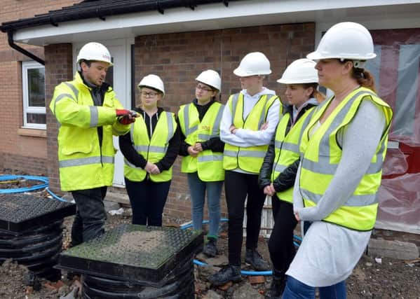New College Lanarkshire students toured one of North Lanarkshire Councils new developments in Abronhill