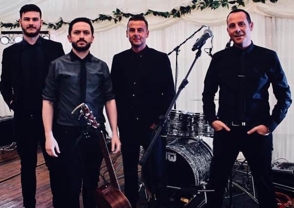 Carbon Copy were named Best Wedding Band in Scotland at the Book Event Entertainment Awards 2019, (l-r) Martin McLinden (guitarist), Mark Coffied (bassist and singer), Ian Saunders (drummer), David Swan (lead singer)