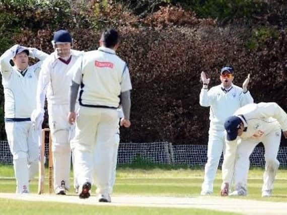 Uddingston Cricket Club captain and wicket keeper Bryan Clarke (1st left) and his mates experienced the agony of a first league defeat of the season last Saturday (Library pic)