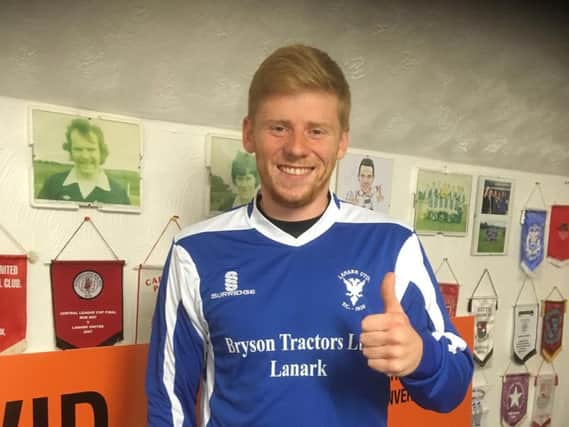 Jordan Conlon impressed when playing for Muirkirk against Lanark last season (Pic courtesy of George Reid)