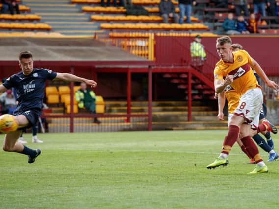 David Turnbull nets the matchwinner in a 4-3 league triumph over Dundee last month (Pic by Ian McFadyen)