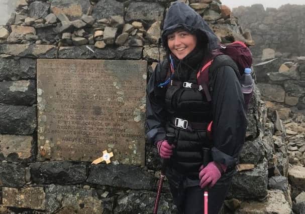 Debbie Green from Viewpark reaches the summit of Ben Nevis in aid of St Andrew's Hospice