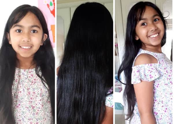 Freya Farnaz Haseen from Lenzie will donate 12 inches of her long locks to the Little Princess Trust