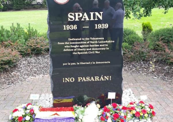 Spanish Civil War Memorial in Duchess of Hamilton Park