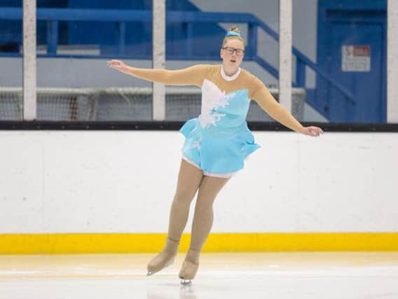 Motherwell woman Jennifer Gibson shows off her ice skating talents (Submitted pic)