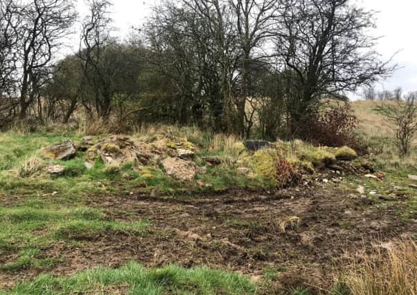 Part of the Antonine Wall site at land at Bearsden Golf Club