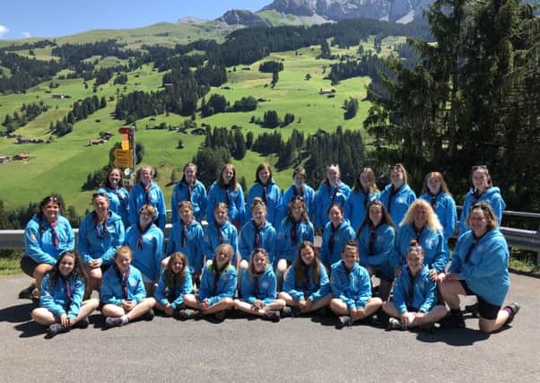 Lanark Guides in Switzerland. Aug 2019