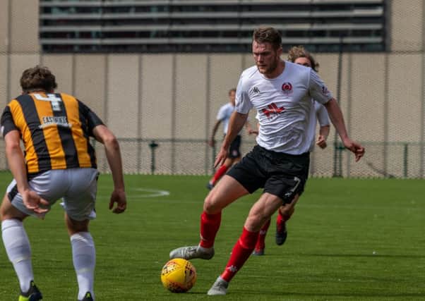 Tony Wallace in action for Clyde against East Fife (pic: Alastair Hendrie)