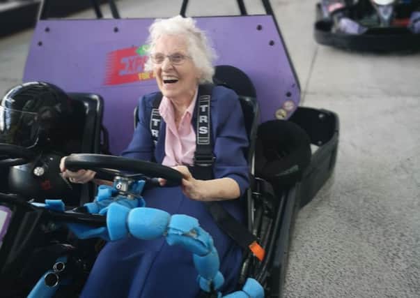 Scream if you want to go faster ... 95-year-old Ellen