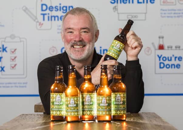 Mark Hazell, of Jaw Brew, supports a deposit return scheme for glass. (Photo: Iain McLean)