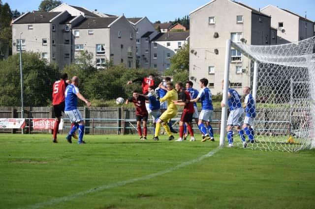 Rob Roy couldn't find a way through the Irvine Meadow defence (pic: Neil Anderson)