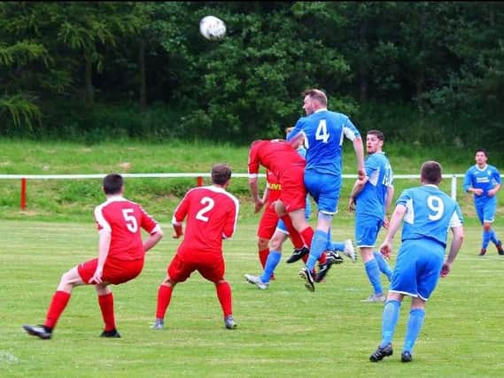 Mark Haddow headed home a corner late on to earn Lanark a point at East Kilbride (Library pic)