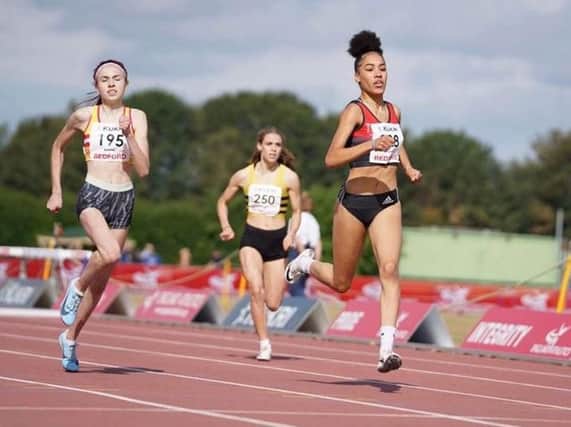 Leah Keisler (left) in action at England Championships