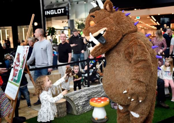 Young shoppers at Silverburn got a treat as the Gruffalo, made a guest appearance at the centre. (Photo by Paul Chappells).
