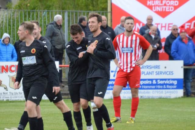 Rossvale goal celebrations at Hurlford (pic: HT Photography/@dibsy_)