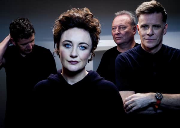 Lorraine McIntosh, pictured with members of Deacon Blue, Dougie Vipond, James Prime and Ricky Ross, is backing the Simon Community Scotlands Nightstop campaign. (Picture courtesy of Paul Cox)