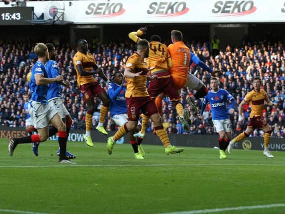 Action from Rangers v Motherwell on Sunday (Pic by Ian McFadyen)