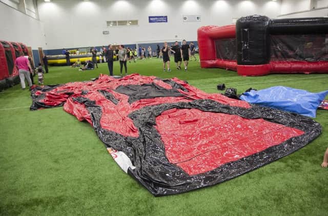 Giant inflatables like these will be blown up to provide hours of fun