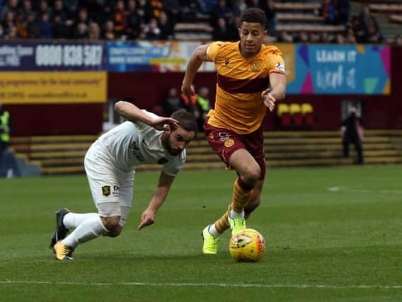 Motherwell's Jake Carroll in action against Livingston (Pic by Ian McFadyen)