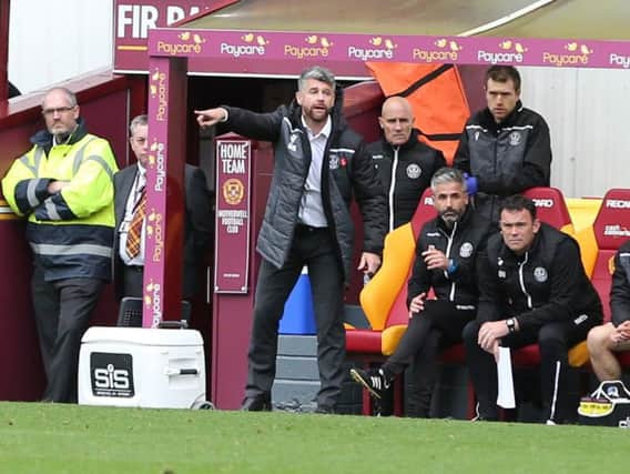 Stephen Robinson has led Motherwell to a current Scottish Premiership placing of fourth despite working on a shoestring budget (Pic by Ian McFadyen)