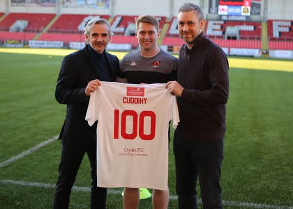Clyde midfielder Barry Cuddihy makes 100 appearances (picture: Craig Black)