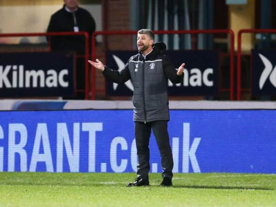 Manager Stephen Robinson praised the away support at Dens Park (Pic by Ian McFadyen)