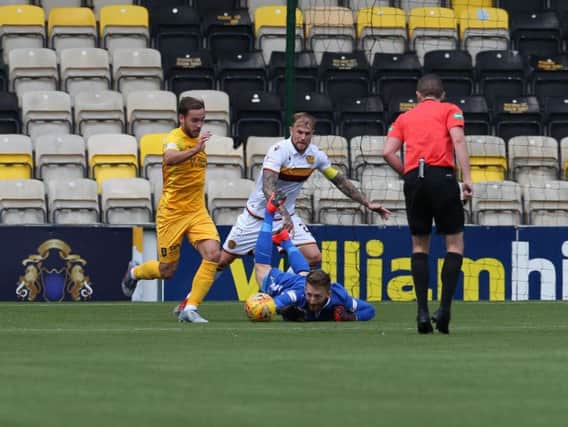 Action from Motherwell's 0-0 draw at Livingston on their last visit to Almondvale on the opening day of the season (Pic by Ian McFadyen)