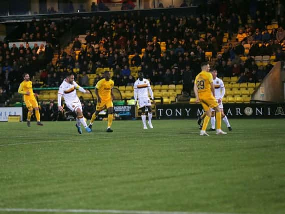 Peter Hartley looks on as his last gasp shot at Livingston is on its way towards hitting the post (Pic by Ian McFadyen)