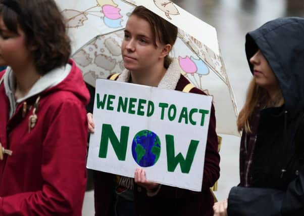 School pupils attend a climate change protest last year. Photo: John Devlin.