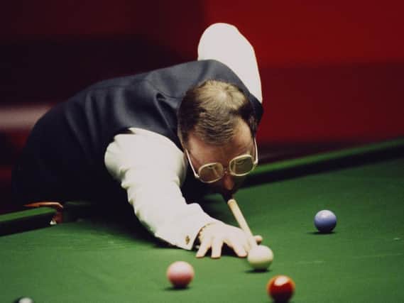 Dennis Taylor on his way to winning the 1985 world championships
